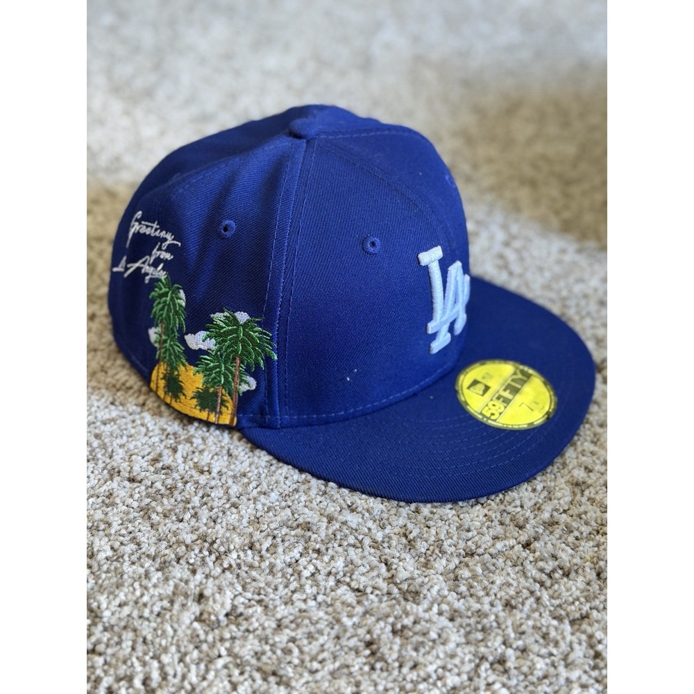 Men's New Era 59FIFTY Authentic MLB Los Angeles Dodgers Cloud Icon Hat Sz 7 1/8